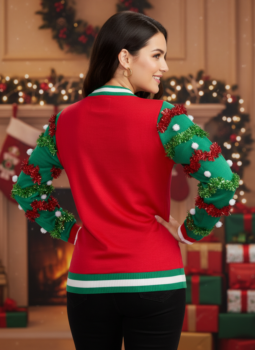 Women's Deck the Halls Game Ugly Christmas Sweater