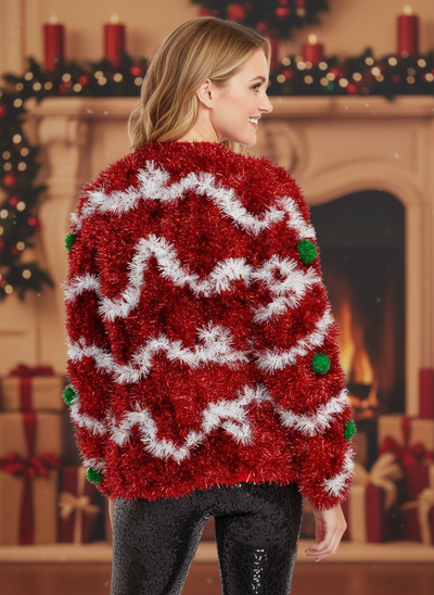 Women's Decked in Red Christmas Cardigan Sweater