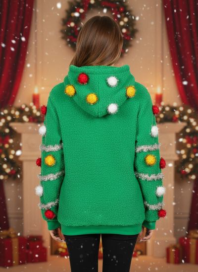 Women's Oh Christmas Tree Hooded Ugly Christmas Sweater